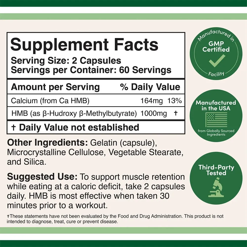 Double Wood Supplements HMB (120 Capsules) – Obrázok 2
