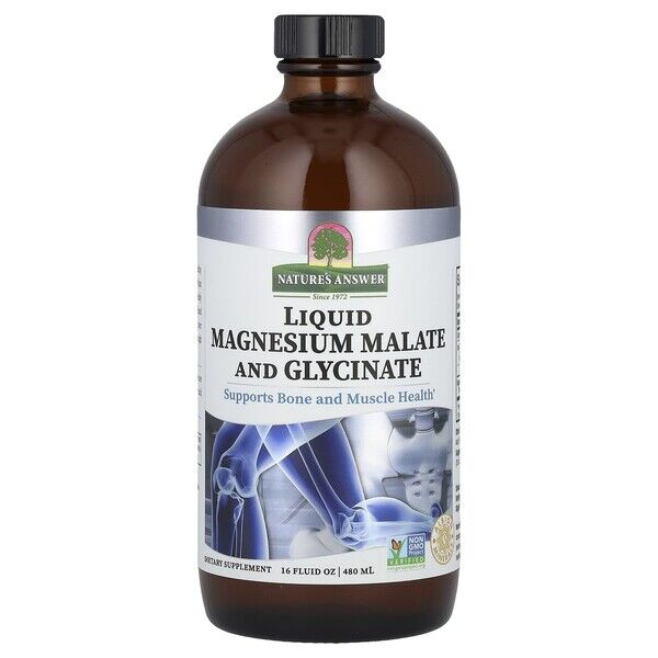 Liquid Magnesium Malate and Glycinate - 480 ml. - Nuvalia