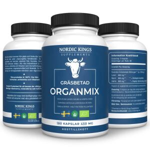 Nordic Kings 100% Grass-Fed Organic Organ Mix – 180 Capsules - Nuvalia
