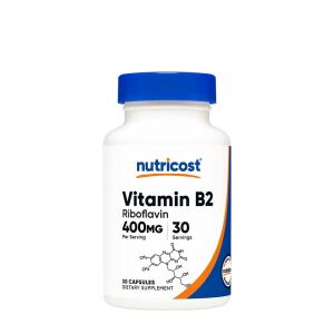 Nutricost Vitamin B2 Riboflavin 400 mg (30 Capsules) - Nuvalia