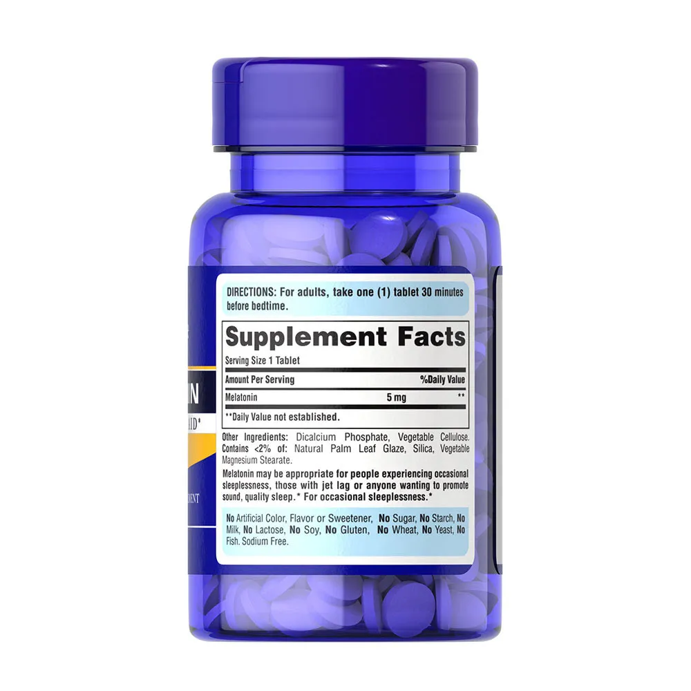 Puritan's Pride Melatonin 5 mg (120 Tablets) – Obrázok 4
