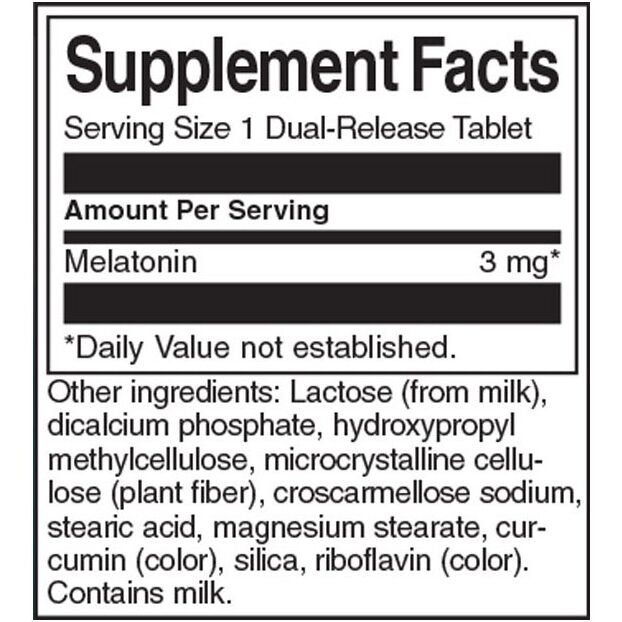 Melatonin Dual-Release, 3mg – 60 tablets – Obrázok 3