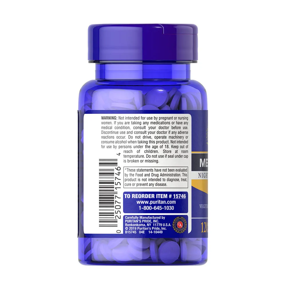 Puritan's Pride Melatonin 5 mg (120 Tablets) – Obrázok 3