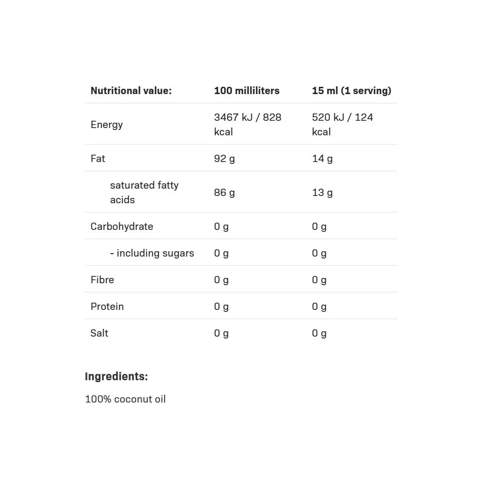 ALLNUTRITION Coconut Oil Refined (1000 ml) – Obrázok 2