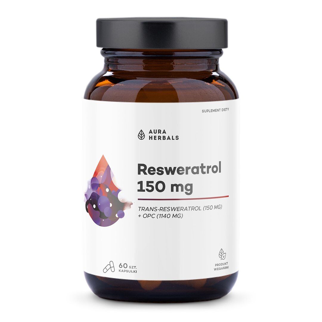 AURA HERBALS Resveratrol 150 mg (60 kapsúl) - Viking Supplements