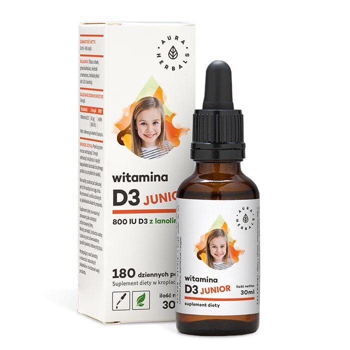 AURA HERBALS Vitamín D3 800 IU Junior (30 ml / 1 fl. oz.) - Viking Supplements