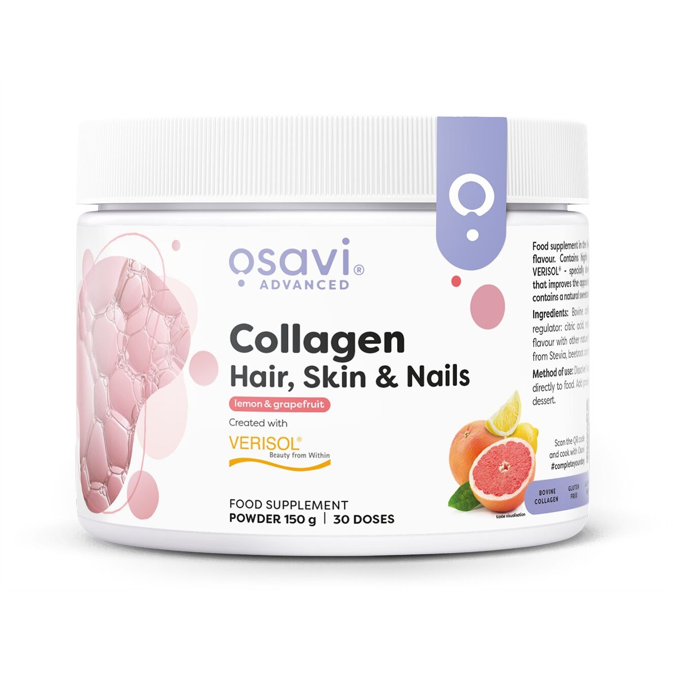 Osavi - Collagen Peptides (Hair Skin & Nails), Lemon & Grapefruit - 150g