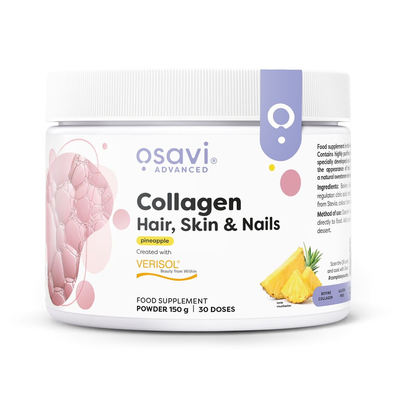 Osavi - Collagen Peptides (Hair Skin & Nails), Pineapple - 150g