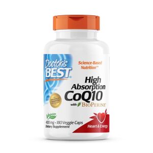Doctor's Best CoQ10 s vysokou vstrebateľnosťou 400 mg, 180 vegetariánskych kapsúl – Viking Supplements