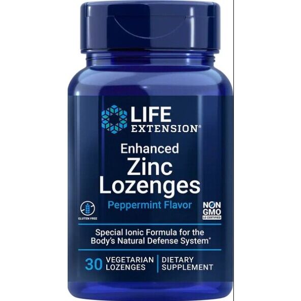 Life Extension - Enhanced Zinc Lozenges, Peppermint - 30 vegetarian lozenges
