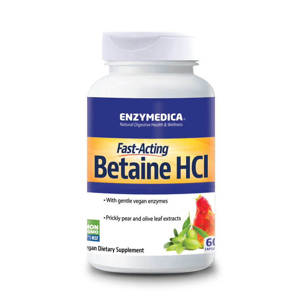 Enzymedica Betaine HCI 600mg 60 capsules - Viking Supplements