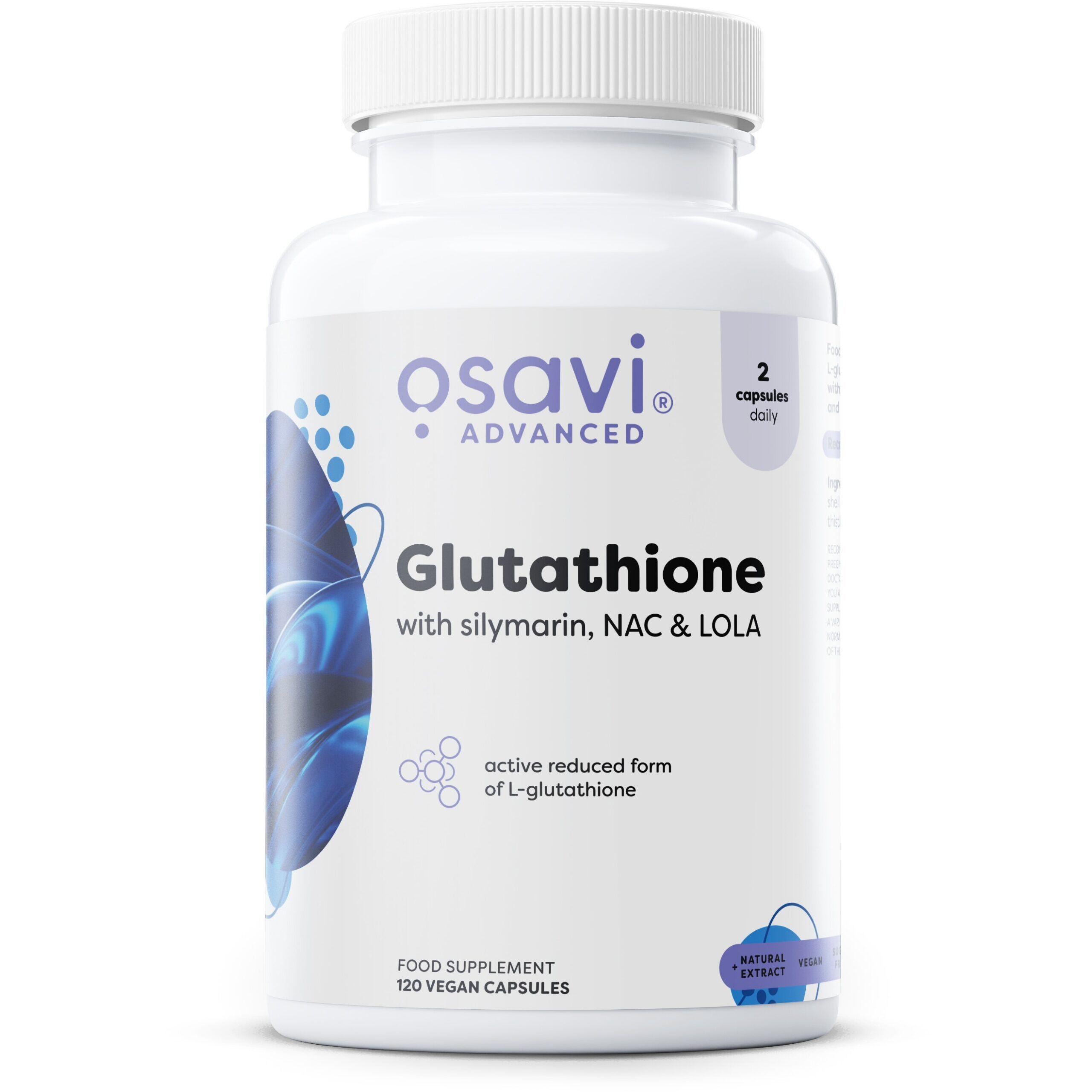 Osavi - Glutathion med Silymarin, NAC og LOLA + 120 veganske kapsler