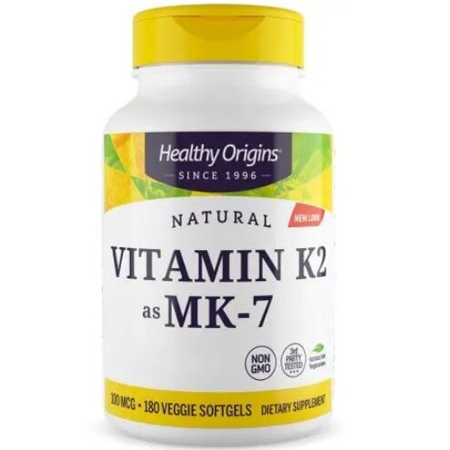 Healthy Origins - Vitamin K2 Mk7 100 mcg, 180 kapsler