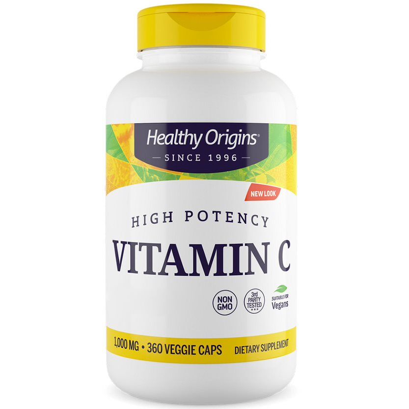 Healthy Origins Vitamin C 1,000mg – 360 Veggie Capsules