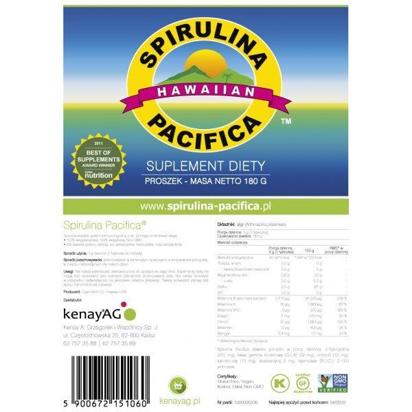 KENAY Spirulina Pacifica v prášku (180 g / 6