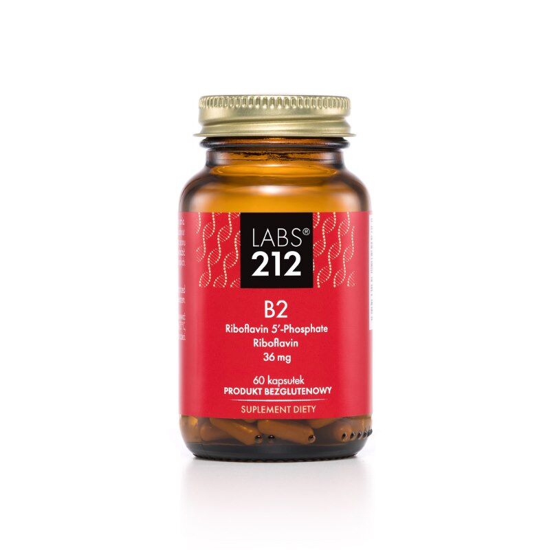 LABS212 Vitamín B2 Riboflavín-5'-fosfát + riboflavín (60 kapsúl) – Viking Supplements