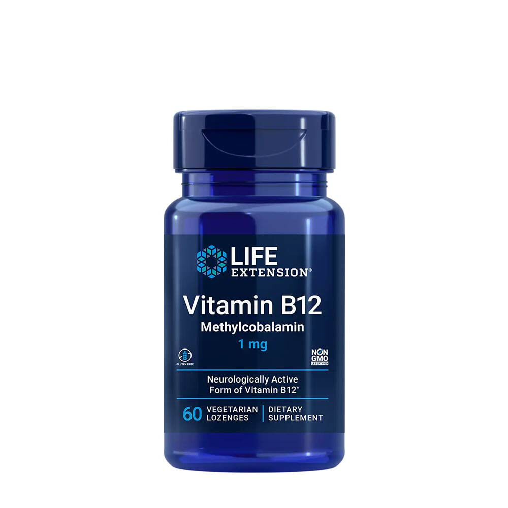 Life Extension – Vitamín B12 (metylkobalamín) 1 mg (60 pastiliek) – Viking Supplements