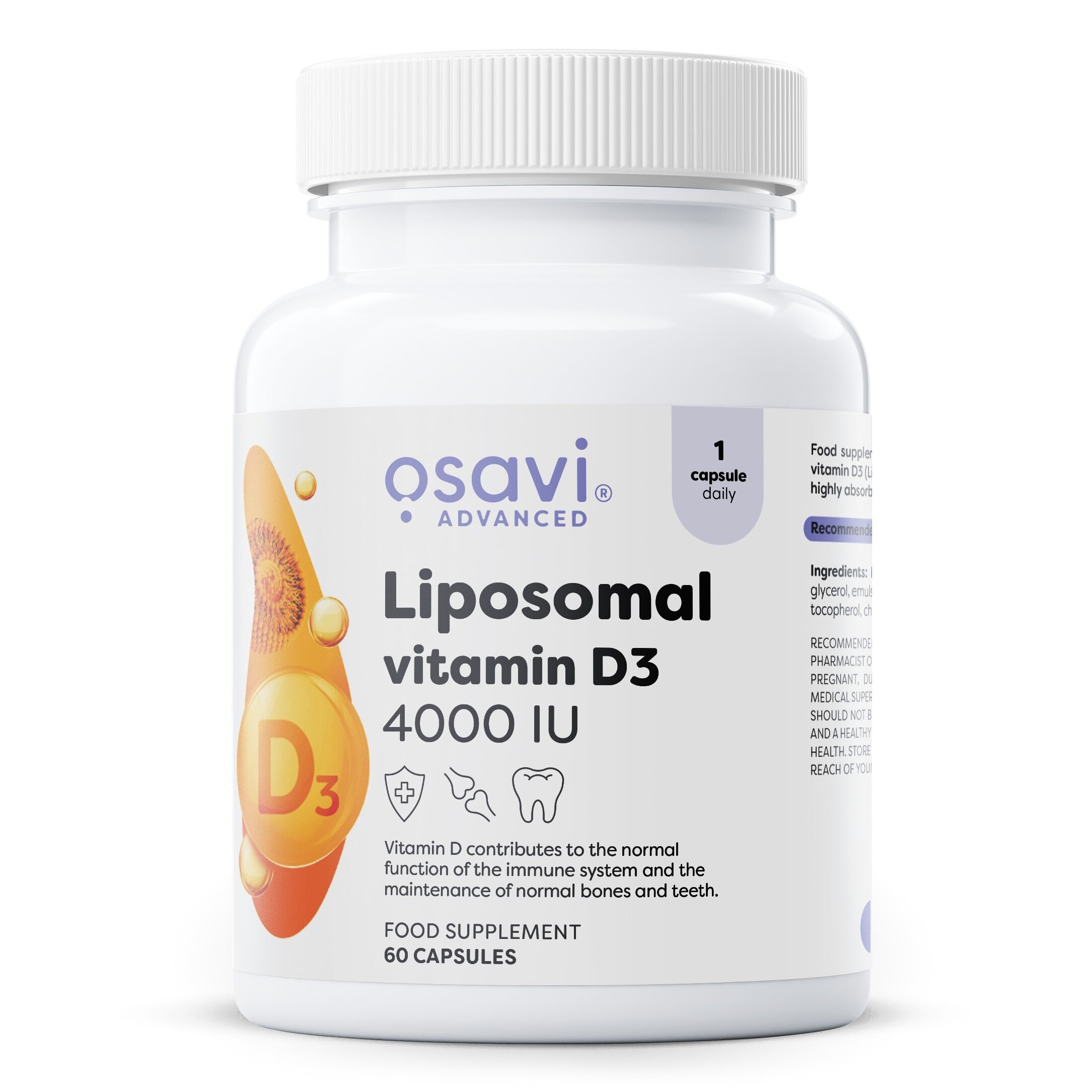 Osavi - liposomalt vitamin D3, 4000 IE + 60 kapsler