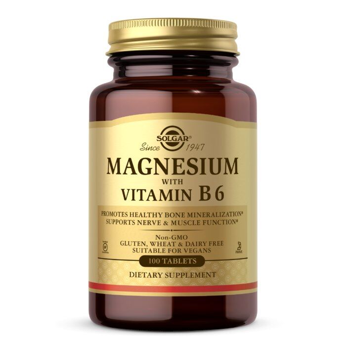 Horčík s vitamínom B6 – 100 tabliet – Viking Supplements