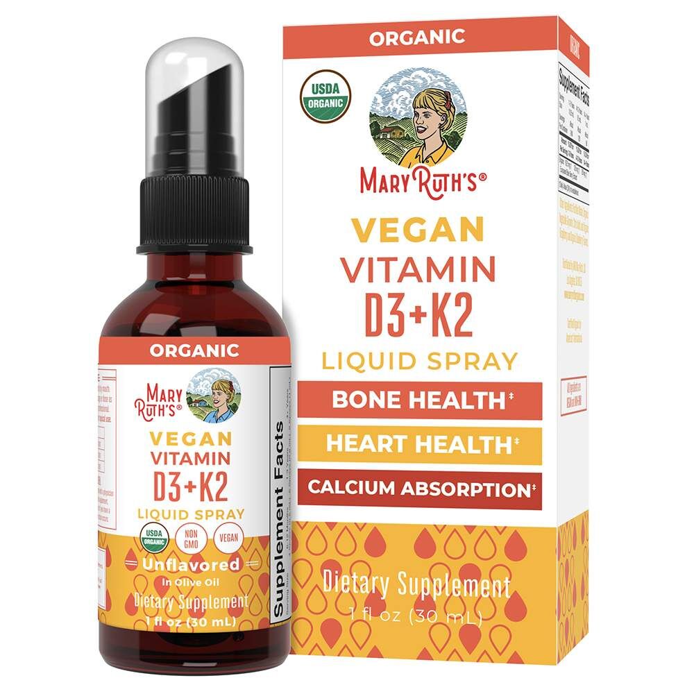 Mary Ruth – sprej s vitamínom D3+K2 bez príchute, 1 oz (30 ml) – Viking Supplements
