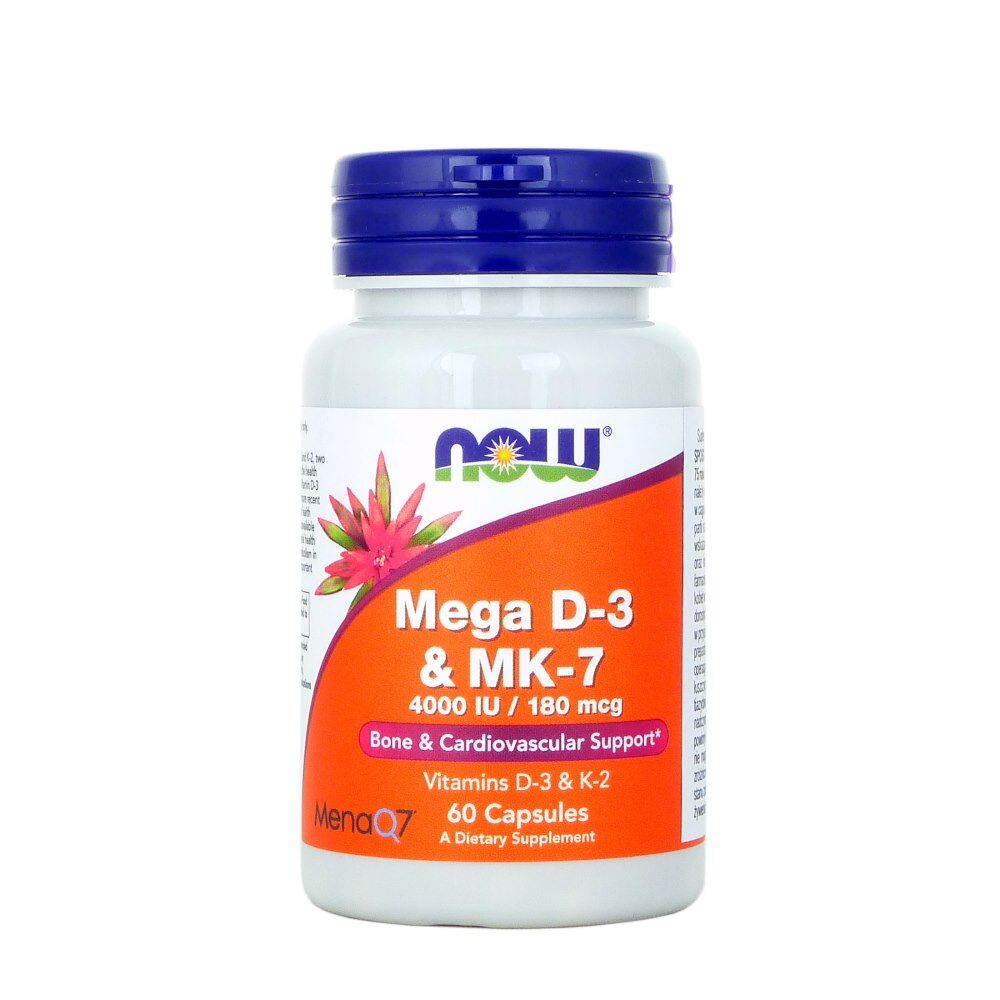 NOW FOODS Mega D3 & MK-7 (60 kapsúl) – Viking Supplements