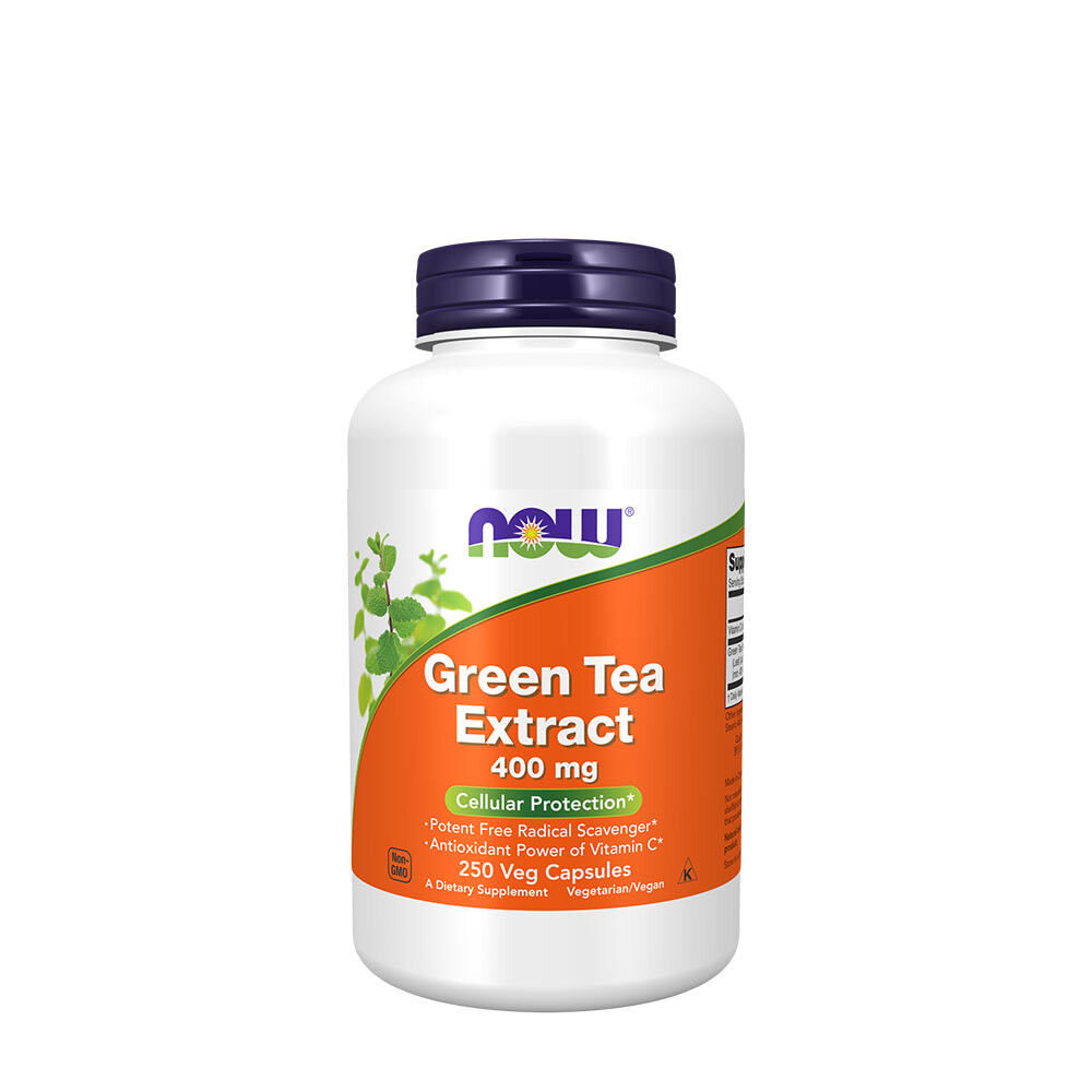 NOW Grøn te-ekstrakt 400 mg (250 vegetabilske kapsler)