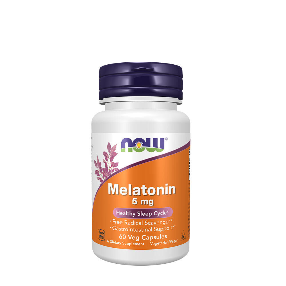 NOW Melatonín 5 mg (60 rastlinných kapsúl) – Viking Supplements