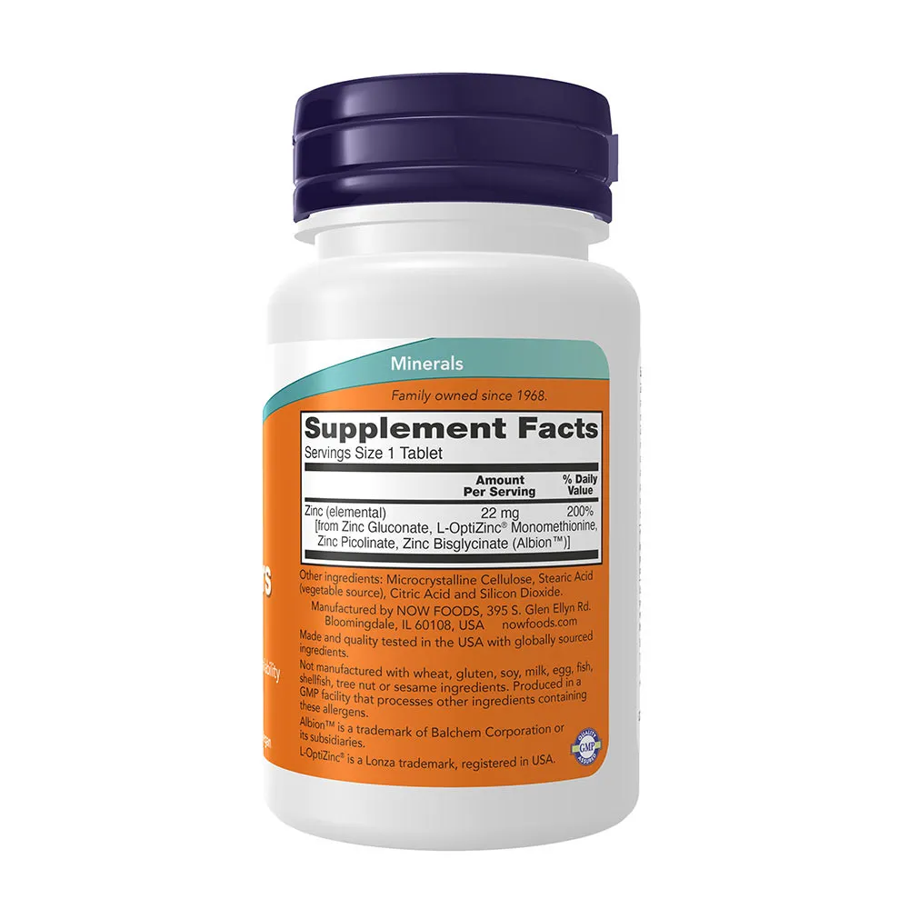 NOW Zinc Transporters 22mg (90 Tablets) – Obrázok 2