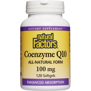 Natural Factors Koenzým Q10 100 mg, 120 mäkkých kapsúl – Viking Supplements