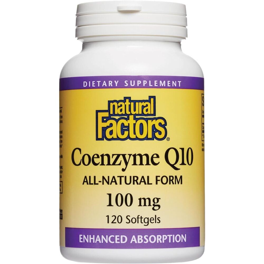 Natural Factors - Coenzym Q10 100 mg, 120 bløde kapsler