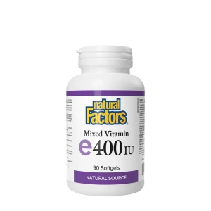 Natural Factors Zmes vitamínu E z prírodných zdrojov 400 IU (90 mäkkých kapsúl) – Viking Supplements