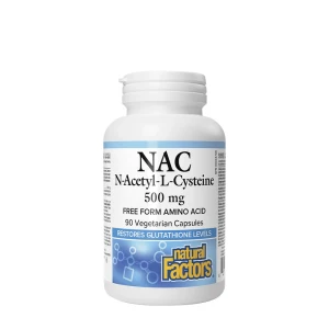 Natural Factors N-acetyl-L-cysteín – aminokyselina 500 mg (90 kapsúl) – Viking Supplements