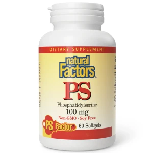 Natural Factors PS Fosfatidylserín 100 mg, 60 mäkkých kapsúl – Viking Supplements