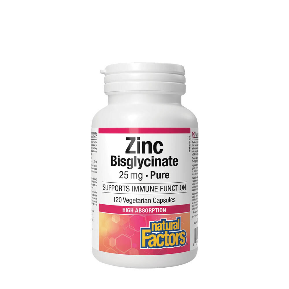 Natural Factors – bisglycinát zinku 25 mg (120 kapsúl) – Viking Supplements