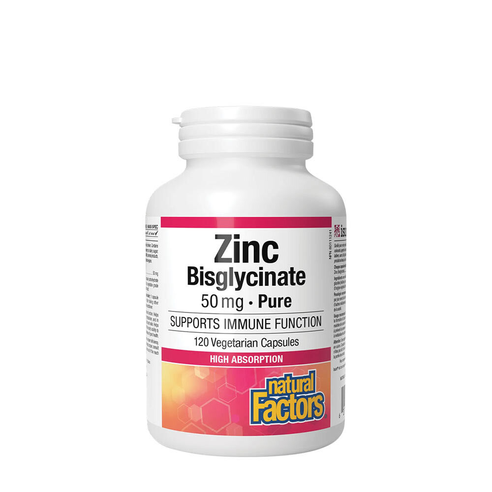 Natural Factors – bisglycinát zinku 50 mg (120 kapsúl) – Viking Supplements