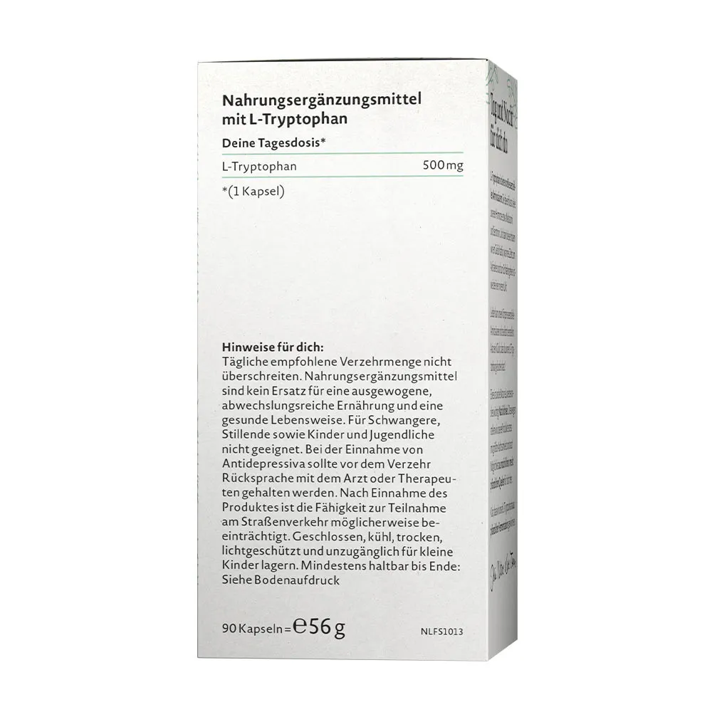 Nature Love L-Tryptophan (90 Capsules) – Obrázok 2