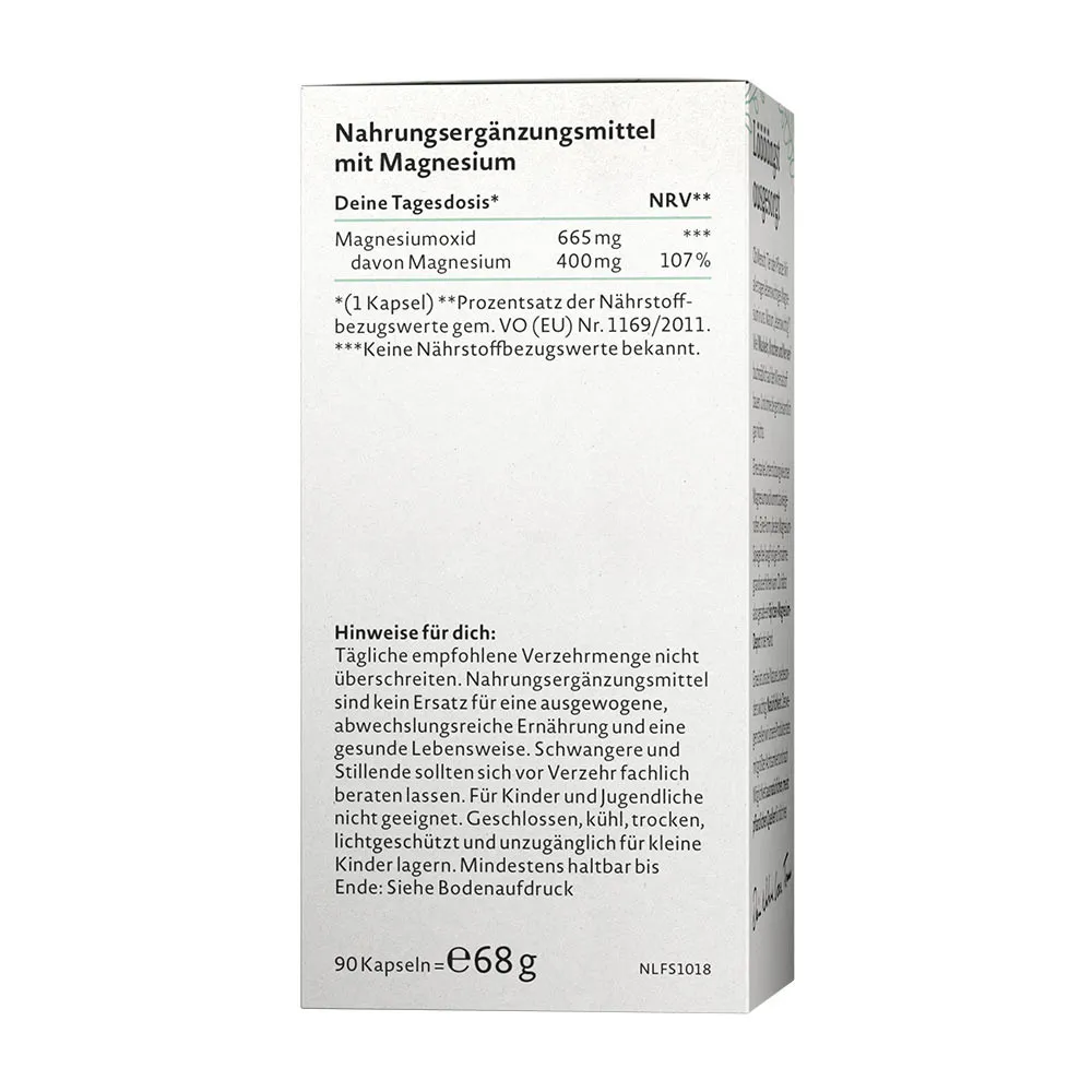 Nature Love Magnesium oxide (90 Capsules) – Obrázok 2