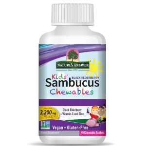 Nature's Answer Kids Sambucus – žuvateľné tablety, 45 ks – Viking Supplements