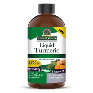 Nature's Answer Tekutý kurkuma s čiernym korením 3500 mg 16 oz (480 ml) - Viking Supplements