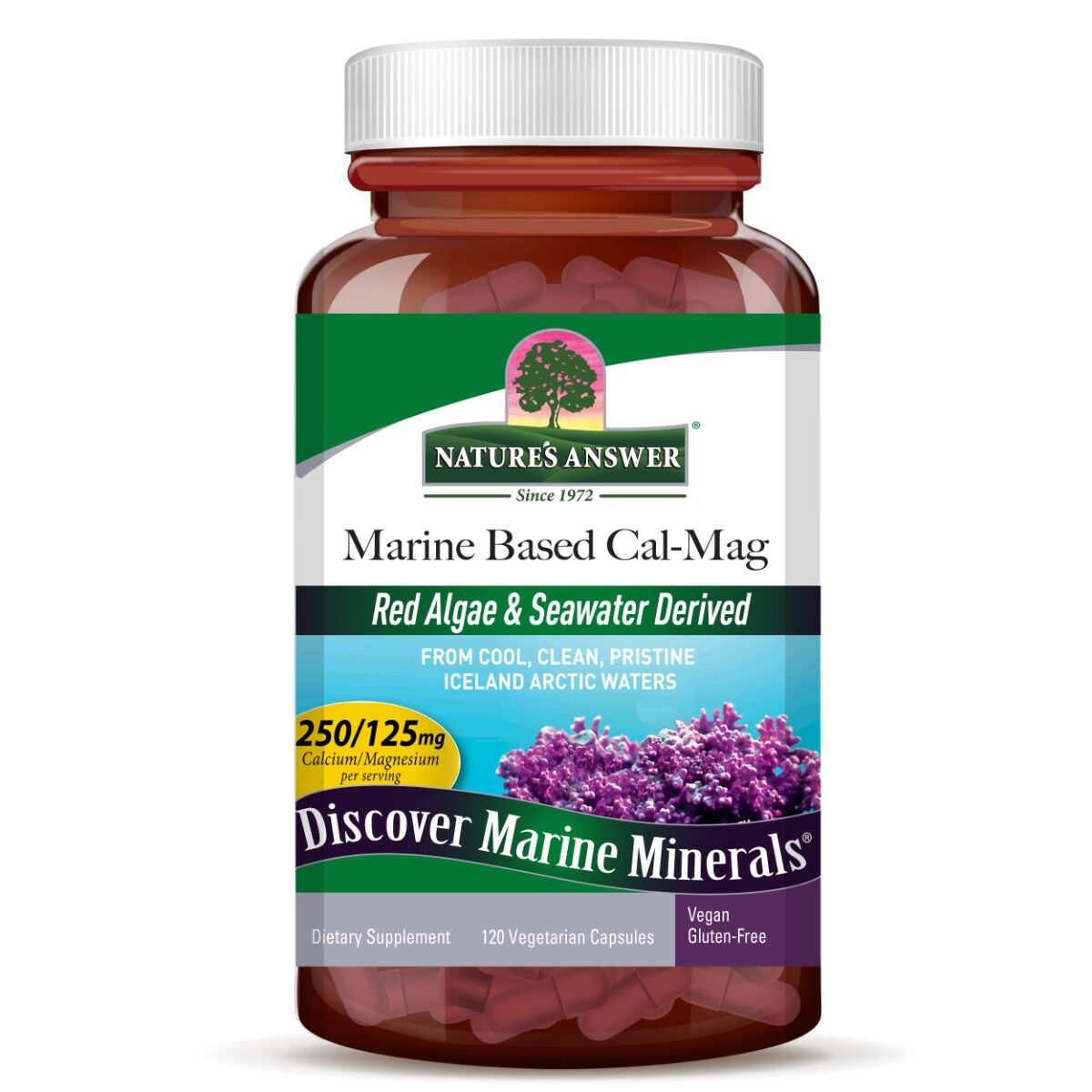 Nature's Answer Cal-Mag z morských zdrojov, 120 kapsúl – Viking Supplements