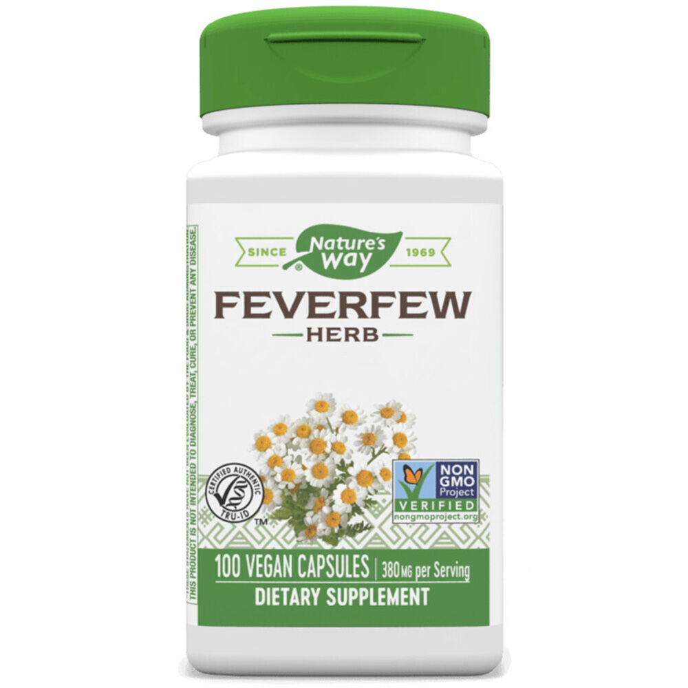 Nature's Way – bylina Feverfew 380 mg, 180 vegetariánskych kapsúl – Viking Supplements