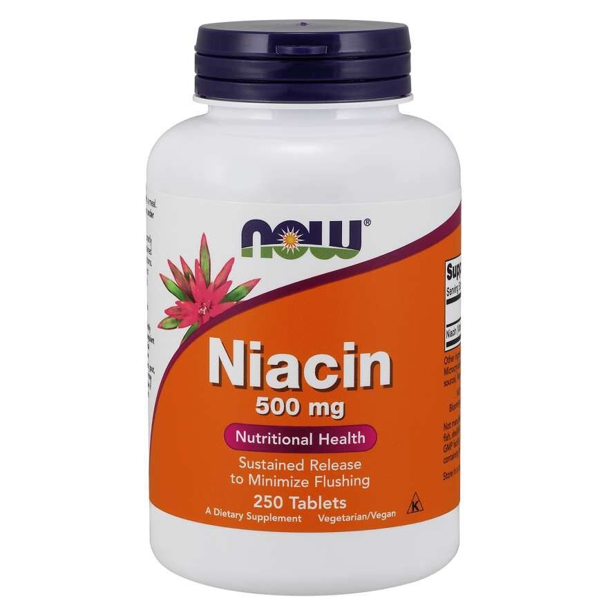NOW Foods - Niacin, 500mg - 250 tabletter