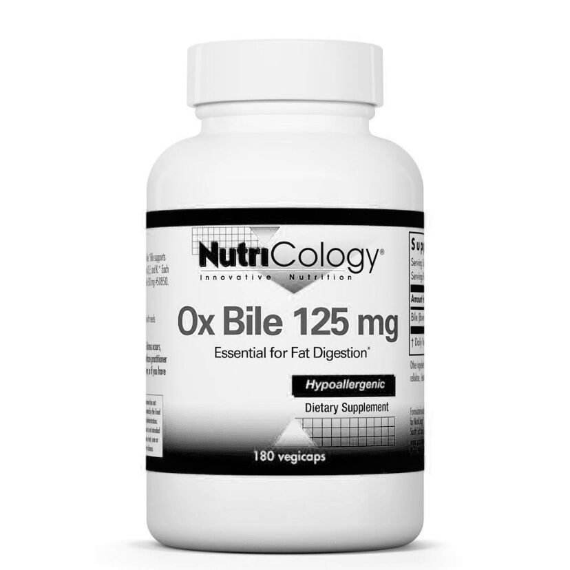 Nutricology Oksegalde 125 mg, 180 vegetabilske kapsler