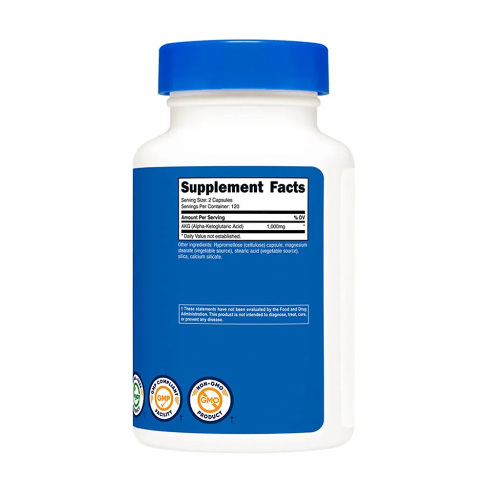 Nutricost AKG 1000 mg (240 Capsules) – Obrázok 2