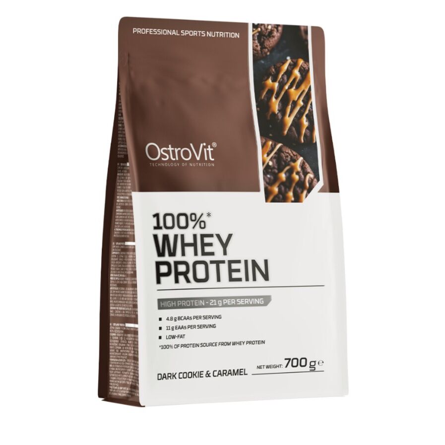 OstroVit 100% valleprotein, mørk kage & karamel 700 g