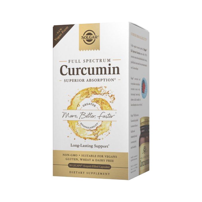 SOLGAR Kurkumín – vegánska forma s plným spektrom (90 kapsúl) – Viking Supplements