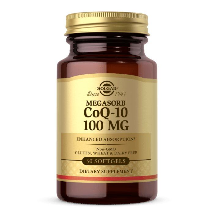 SOLGAR Megasorb CoQ-10 – koenzým Q10 – Kaneka 100 mg (30 kapsúl) – Viking Supplements
