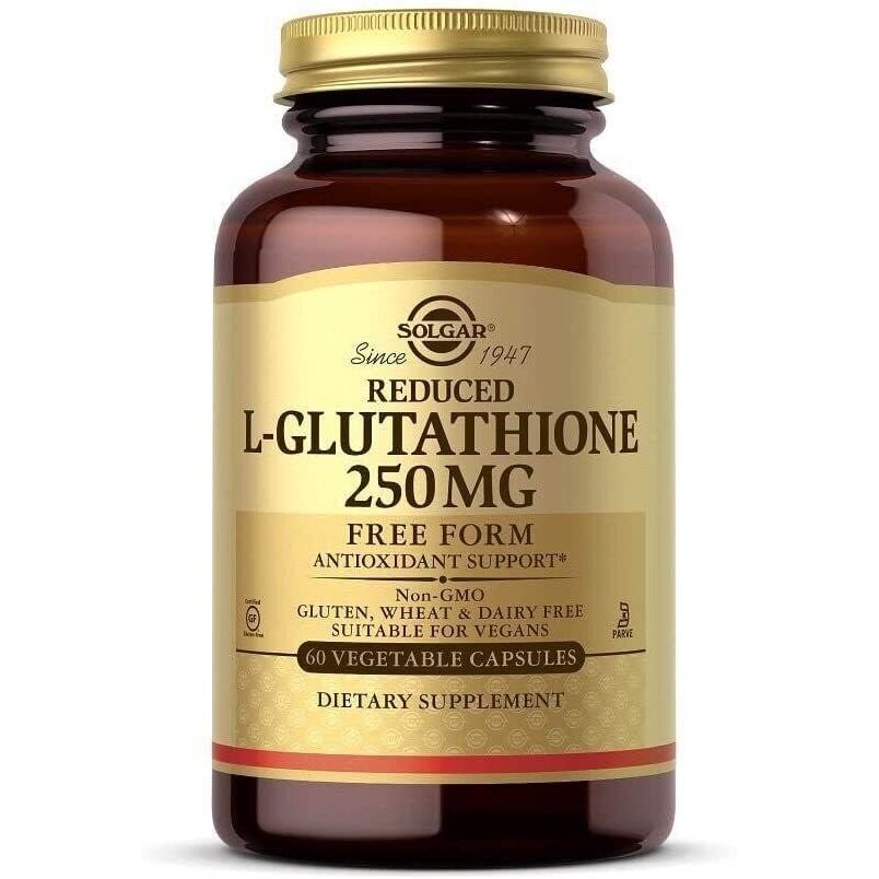 SOLGAR L-glutatión s nízkou koncentráciou 250 mg (60 kapsúl) – Viking Supplements