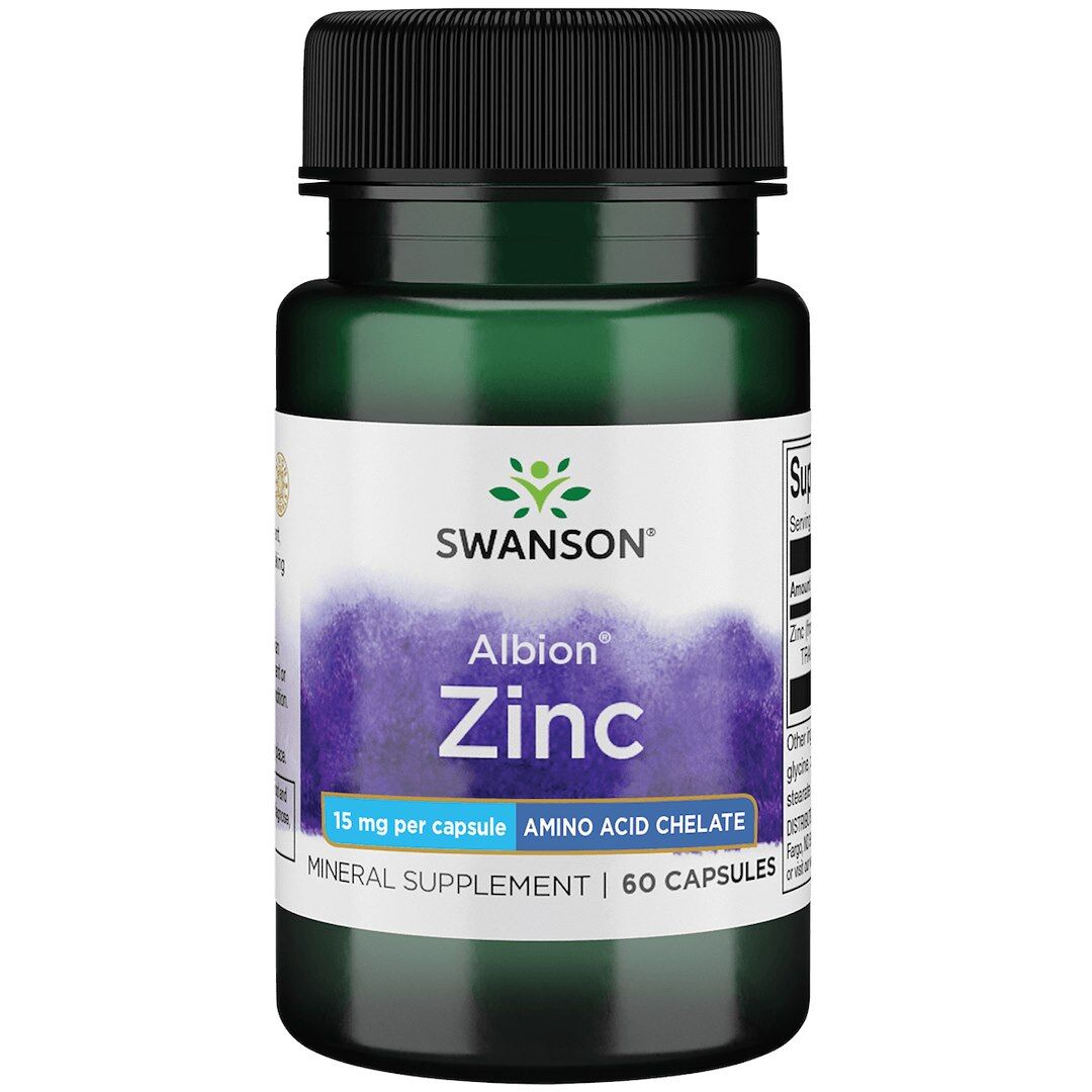 SWANSON Albion Chelat zinku 15 mg 60 kapsúl – Viking Supplements
