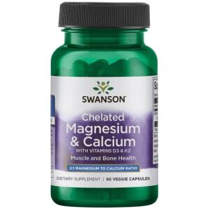 SWANSON Albion Chelat Magnezu i Wapnia z D-3 i K-2 - Viking Supplements